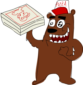 did anyone ORDER pizza?!?! I can't BEAR these puns!